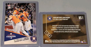 2017 Topps Now #WS-1 Bregman Altuve Correa Astros Win World Series Print Run-2433